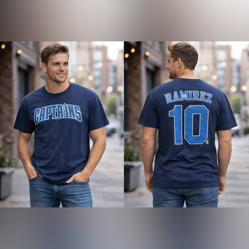 Lake County Captains Jose Ramirez #10 T-Shirt Men’s XXL Retro Brand MiLB